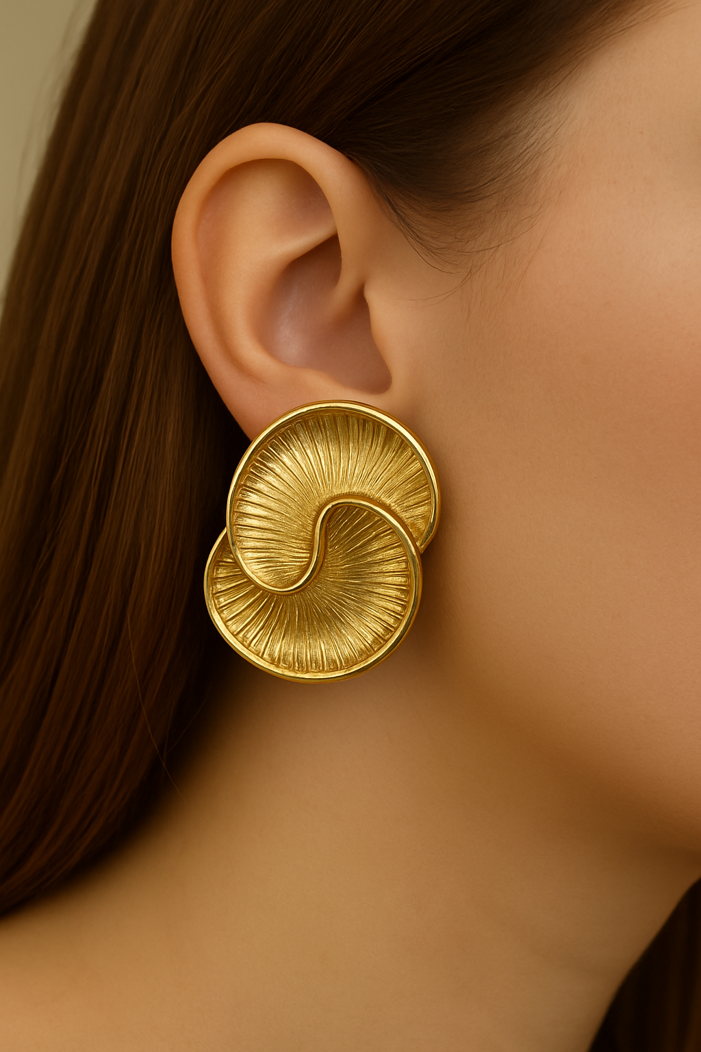 Eternal wave Gold earrings