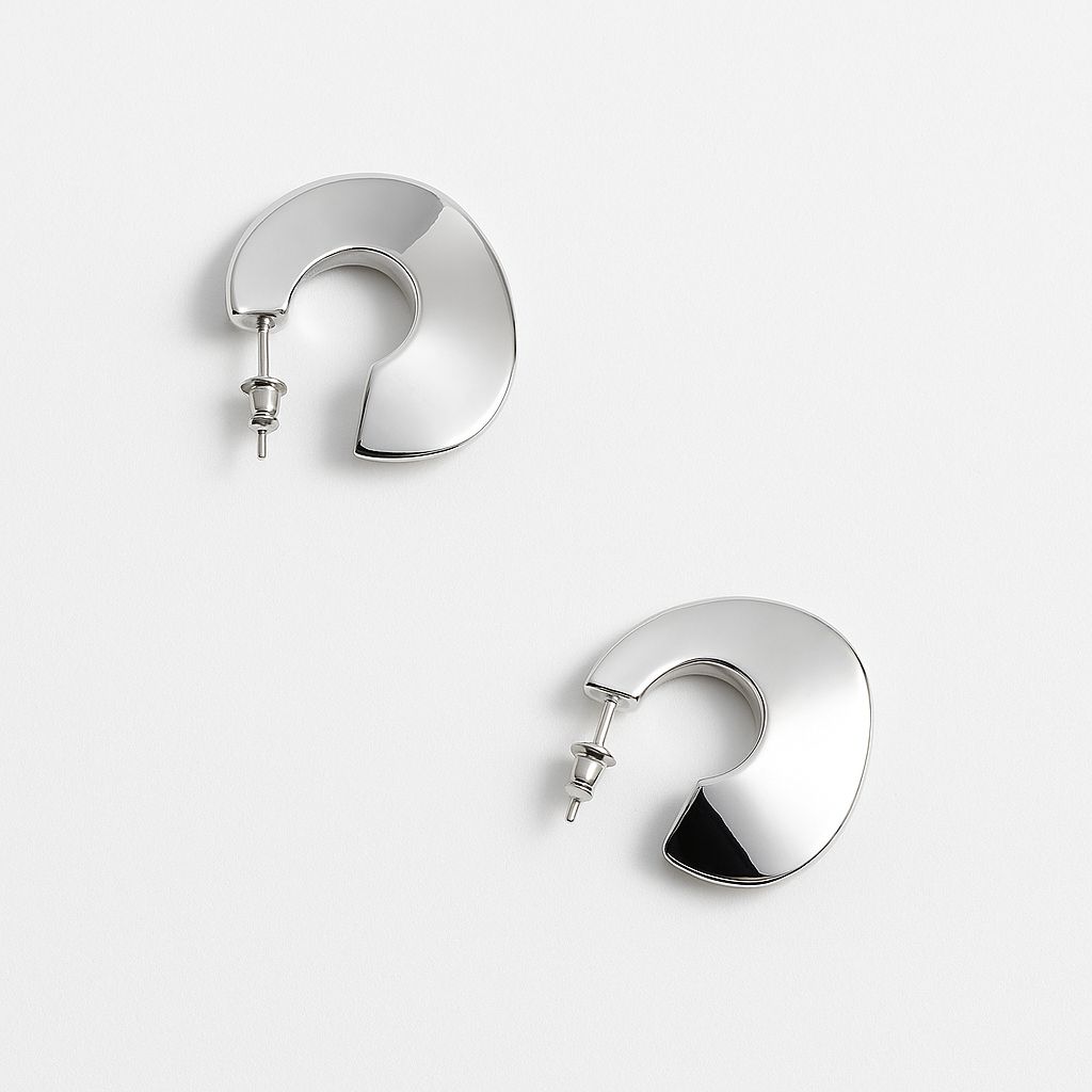 Orbit Curve Hoops earrings