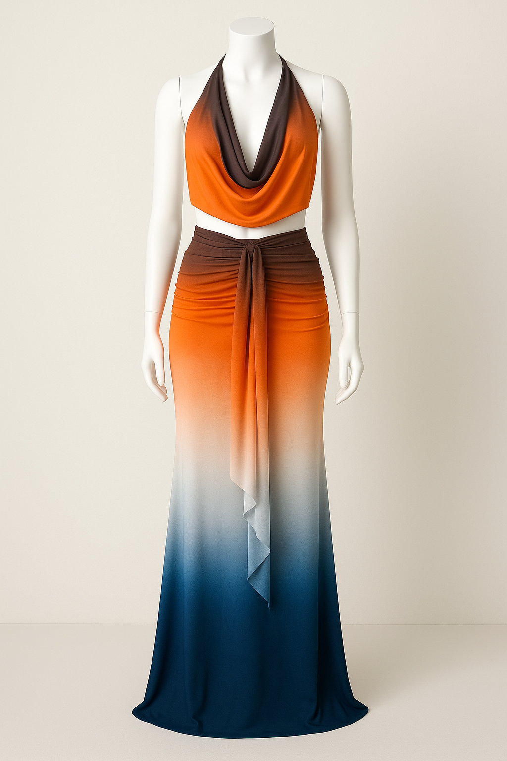 Sundown ombré maxi dress