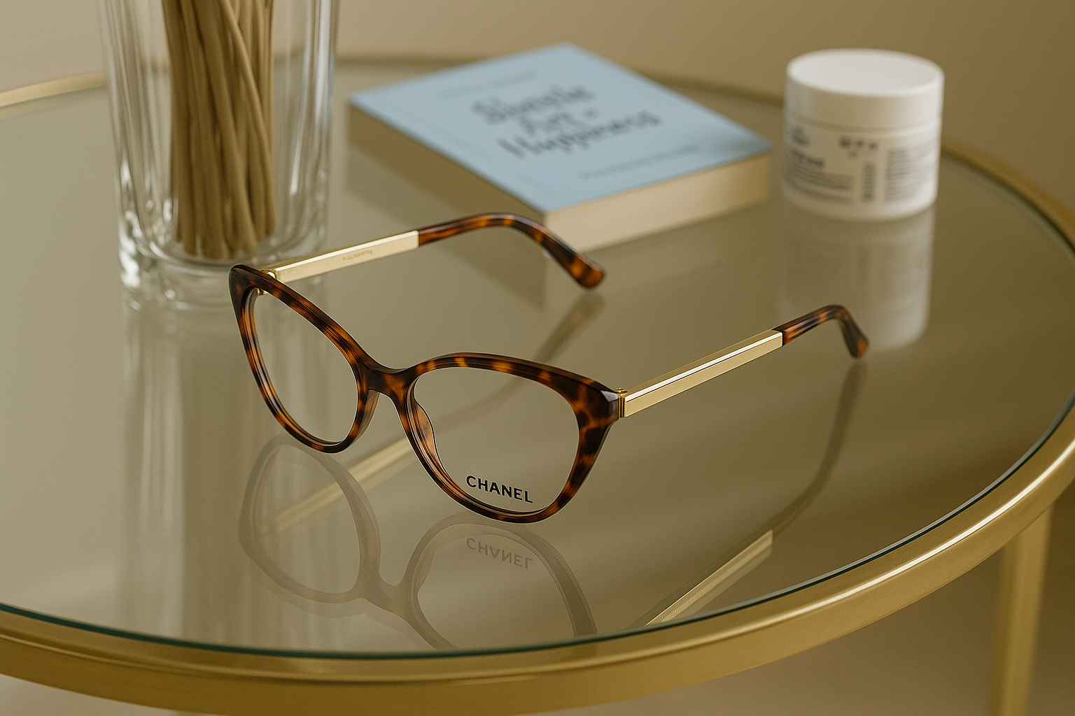 Luxe vison cat eye glass