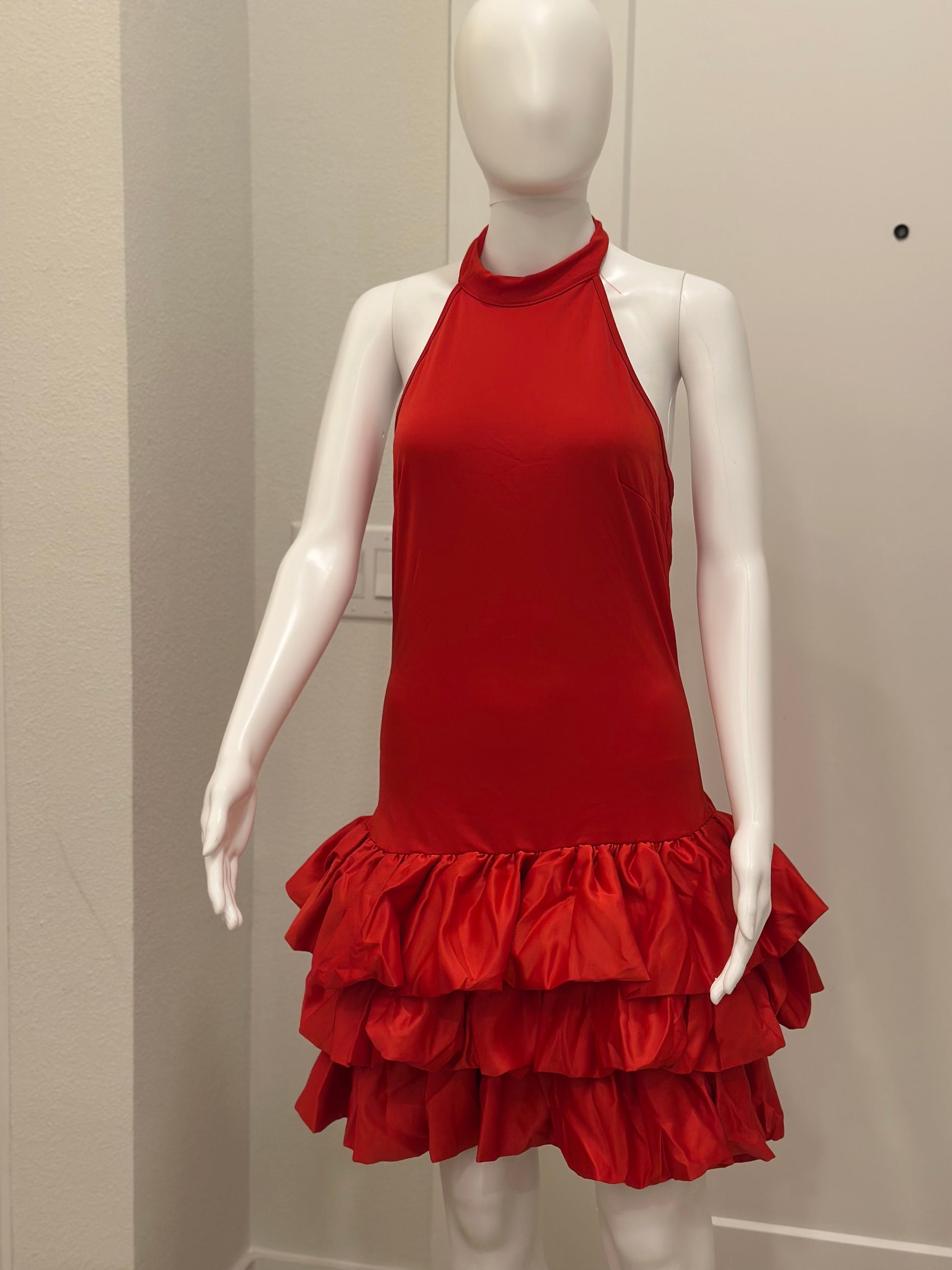 Scarlet Salsa Ruffle Dress