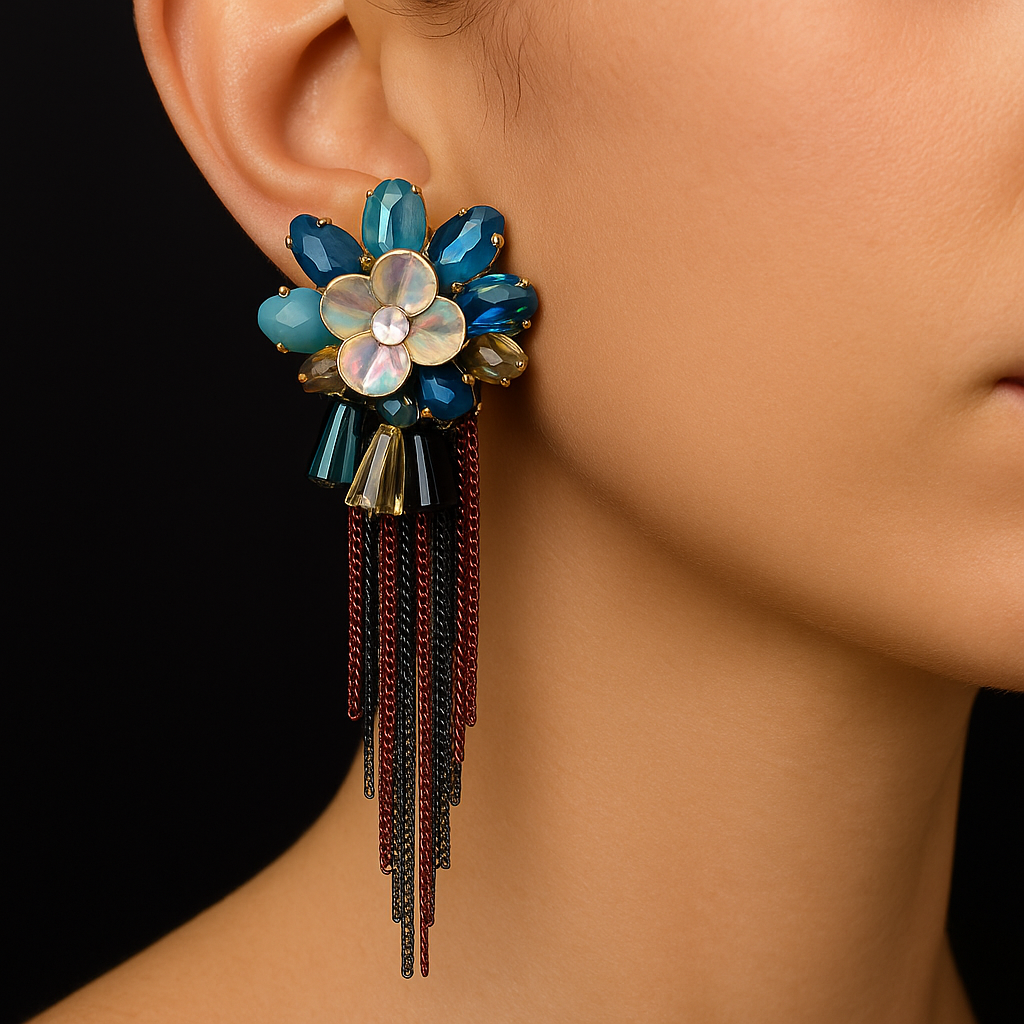 Celestial Bloom Cascade Earrings