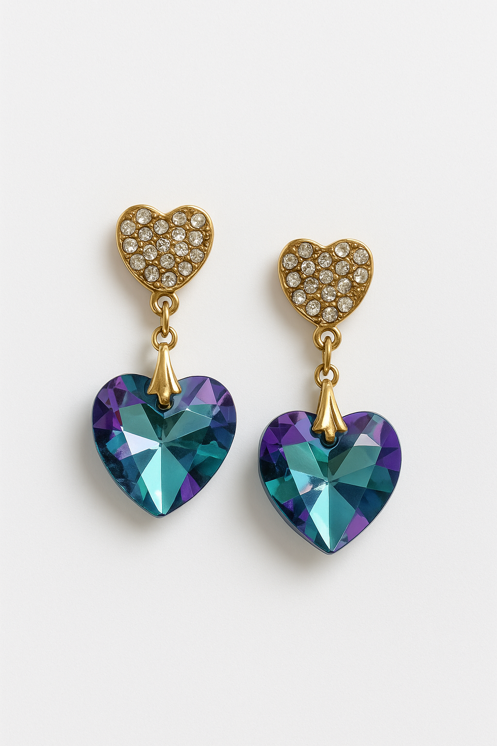 Purple ruby romance drops earrings