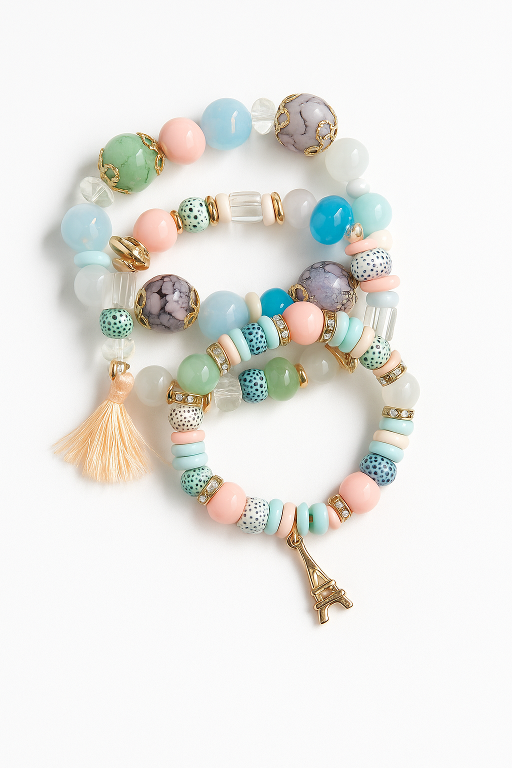 Pastel Charm bracelet set