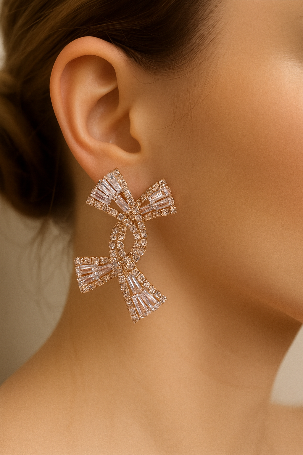 Luxe Crystal Knot Earring