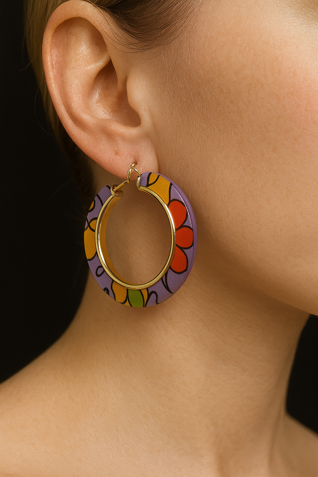 Sunset Bloom Hoops